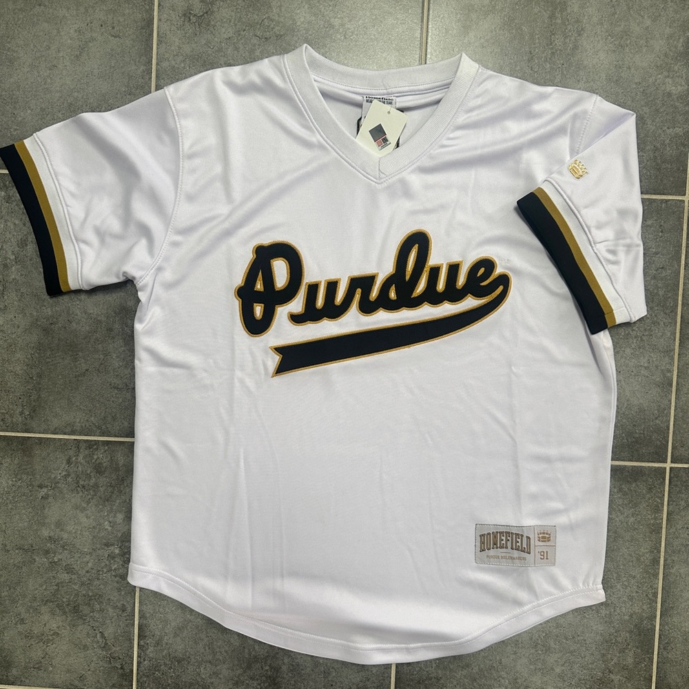 NWT New Homefield Purdue Baseball 1993 Pullover Indiana Black White Gold